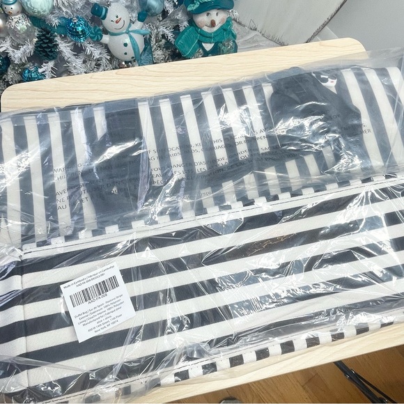 Alice + Olivia by Stacey Bendet Black & White Striped Duffel Bag - Picture 2 of 7